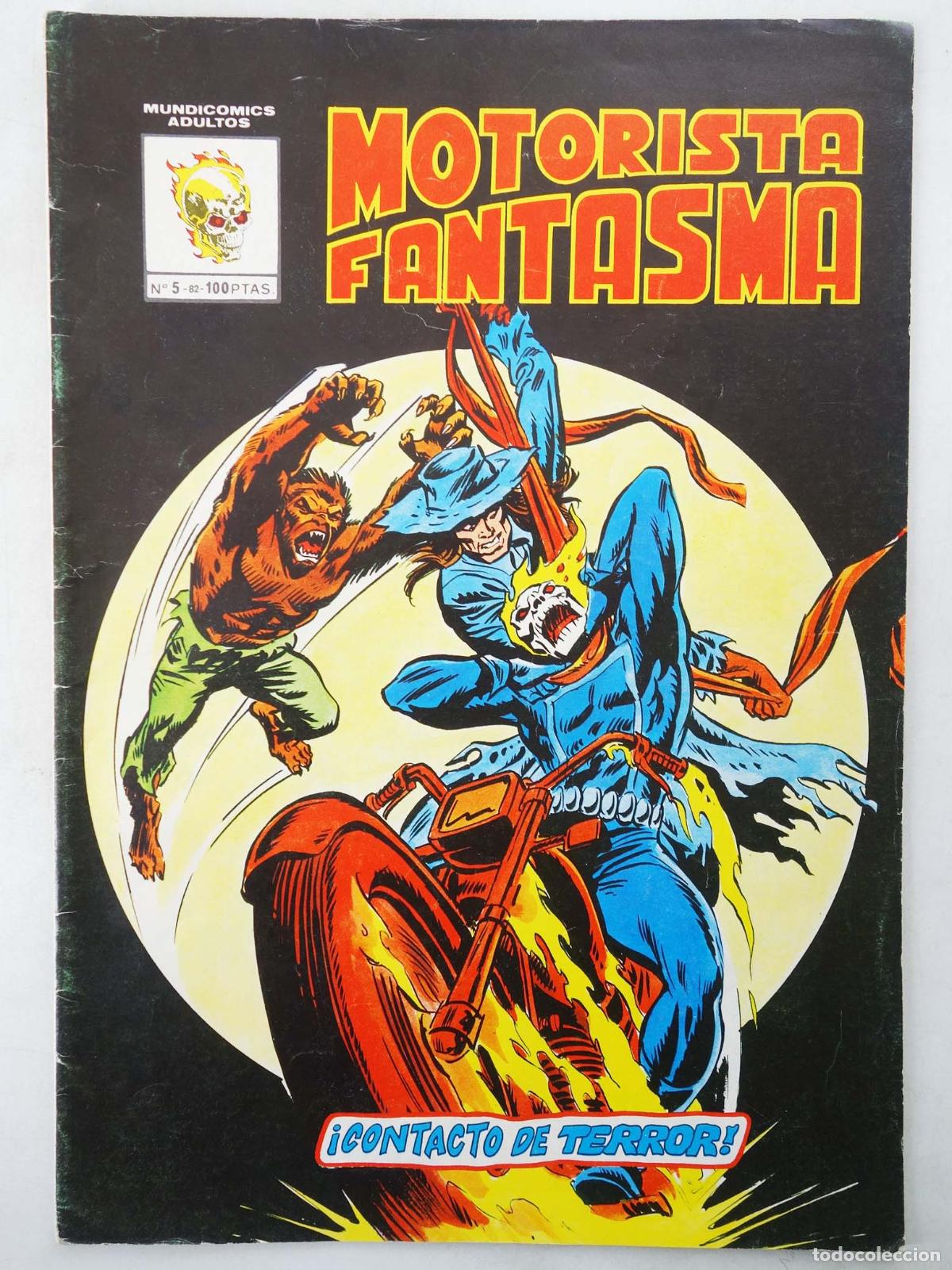 C&oacute;mics: MOTORISTA FANTASMA 5. CONTACTO DE TERROR. V&eacute;rtice, 1982