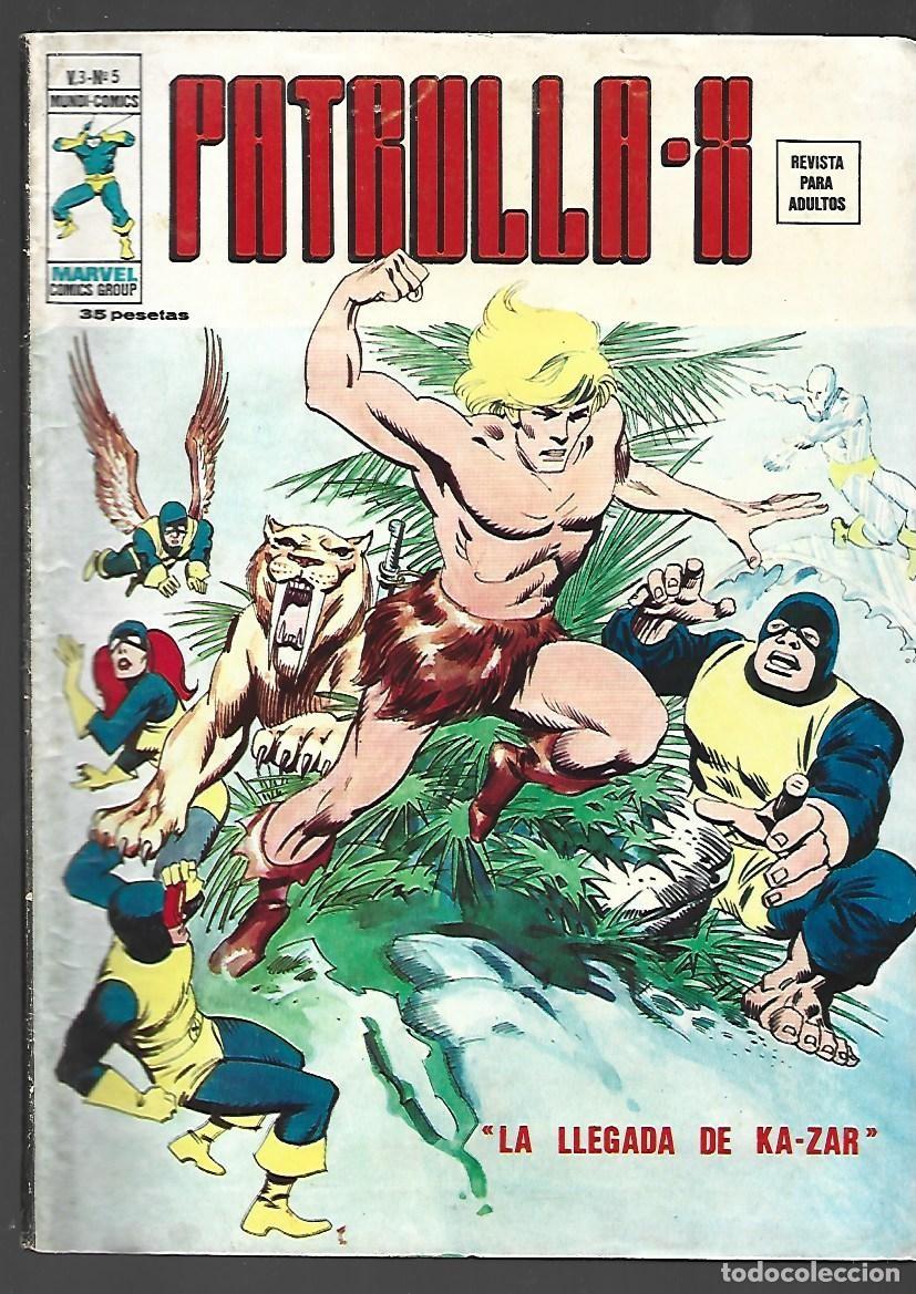 C&oacute;mics: Patrulla-X, vol. 3, n&uacute;mero 5: la llegada de Ka-Zar, 1974, Vertice, buen estado