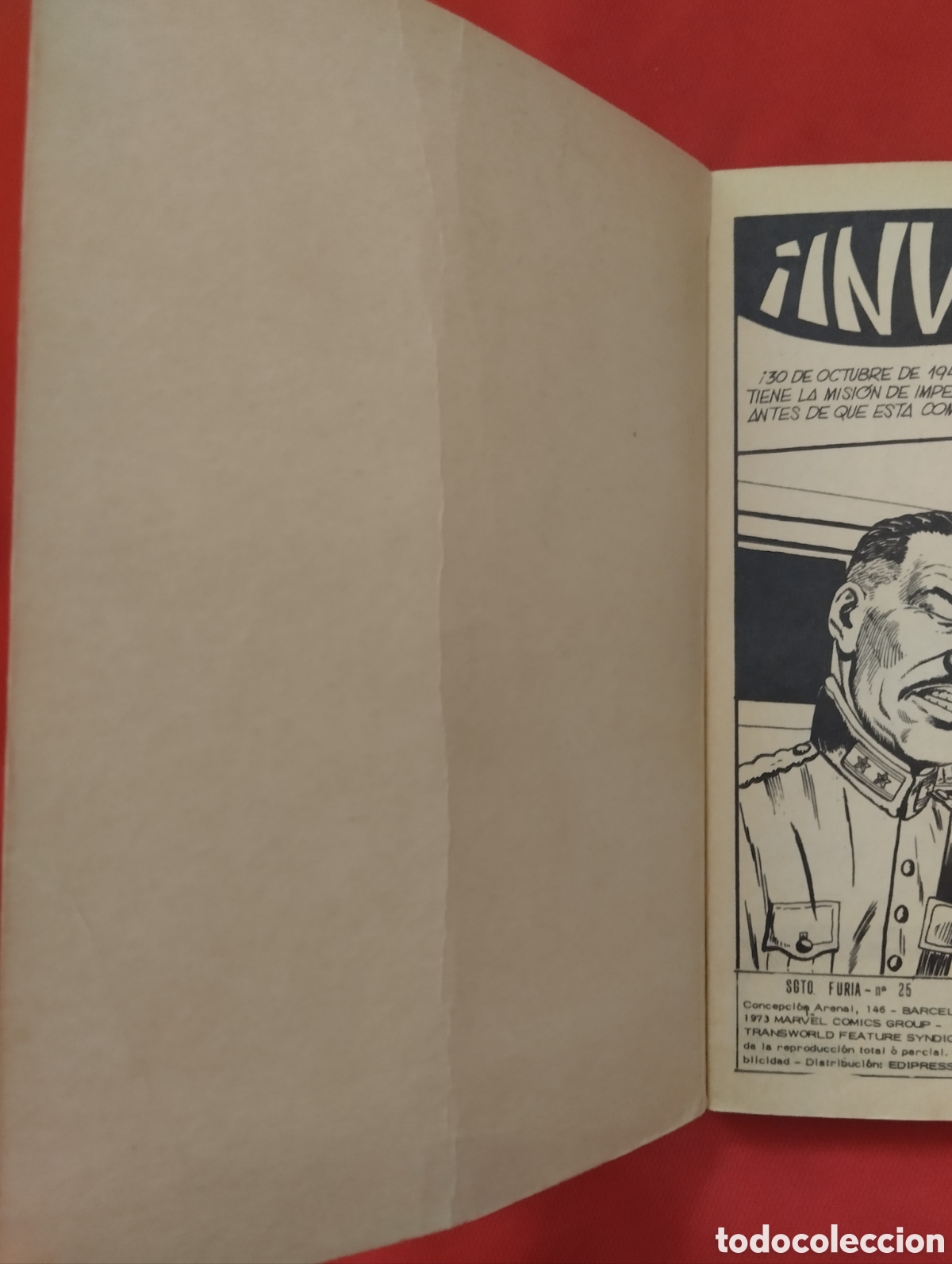 C&oacute;mics: SARGENTO FURIA INVASI&Oacute;N, N&Uacute;M 25 EDICIONES VERTICE 1974 - Foto 4