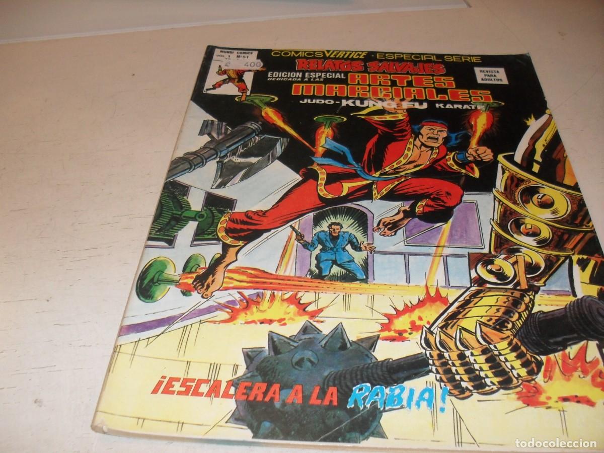 C&oacute;mics: RELATOS SALVAJES KUNG FU N&ordm; 51,DE 52,ESCALERA A LA RABIA,CON SANG CHI,VERTICE,1975