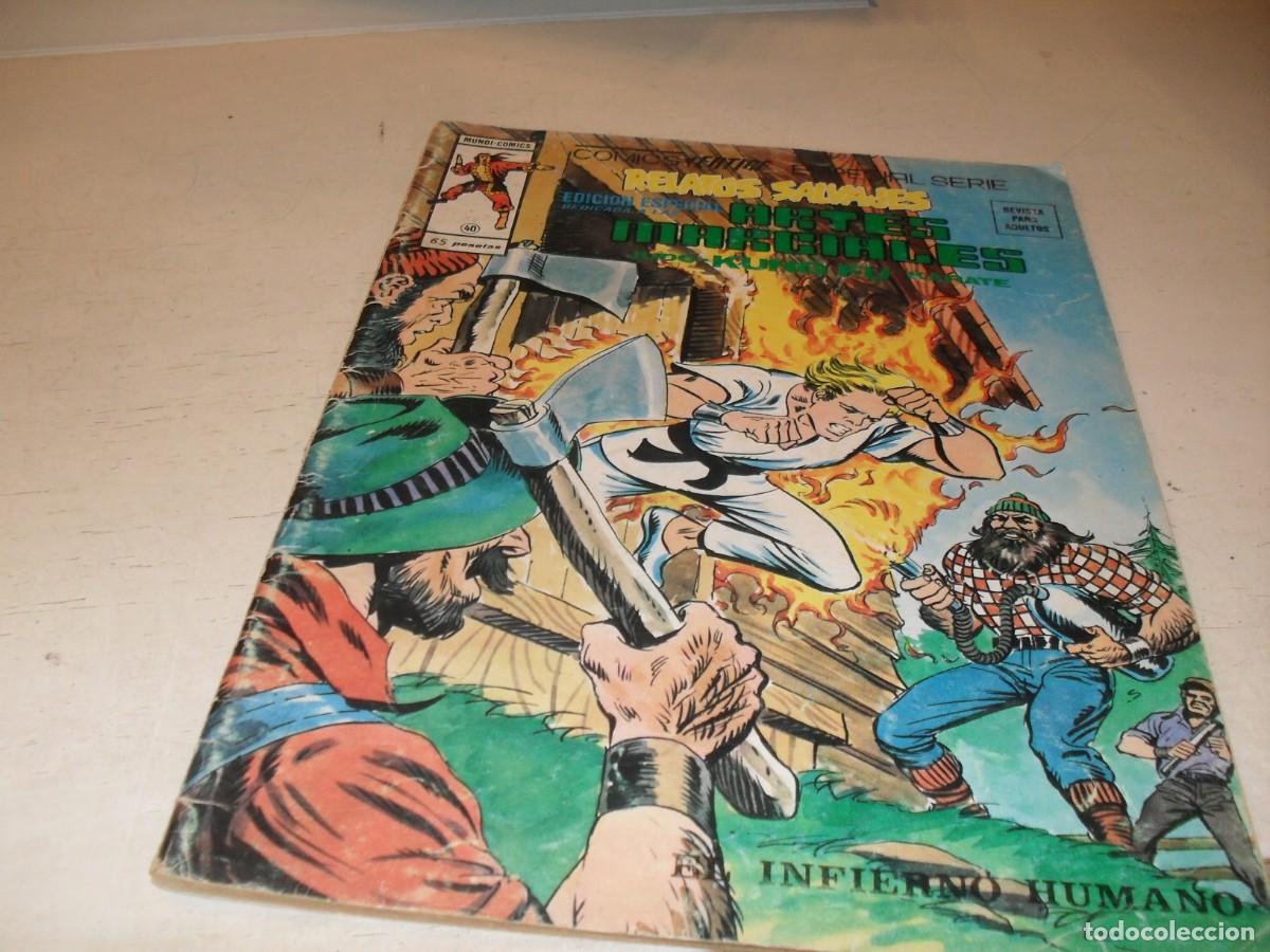 C&oacute;mics: RELATOS SALVAJES KUNG FU N&ordm; 40,DE 52,INFIERNO HUMANO,CON RICHARD DRAGON,VERTICE,1975