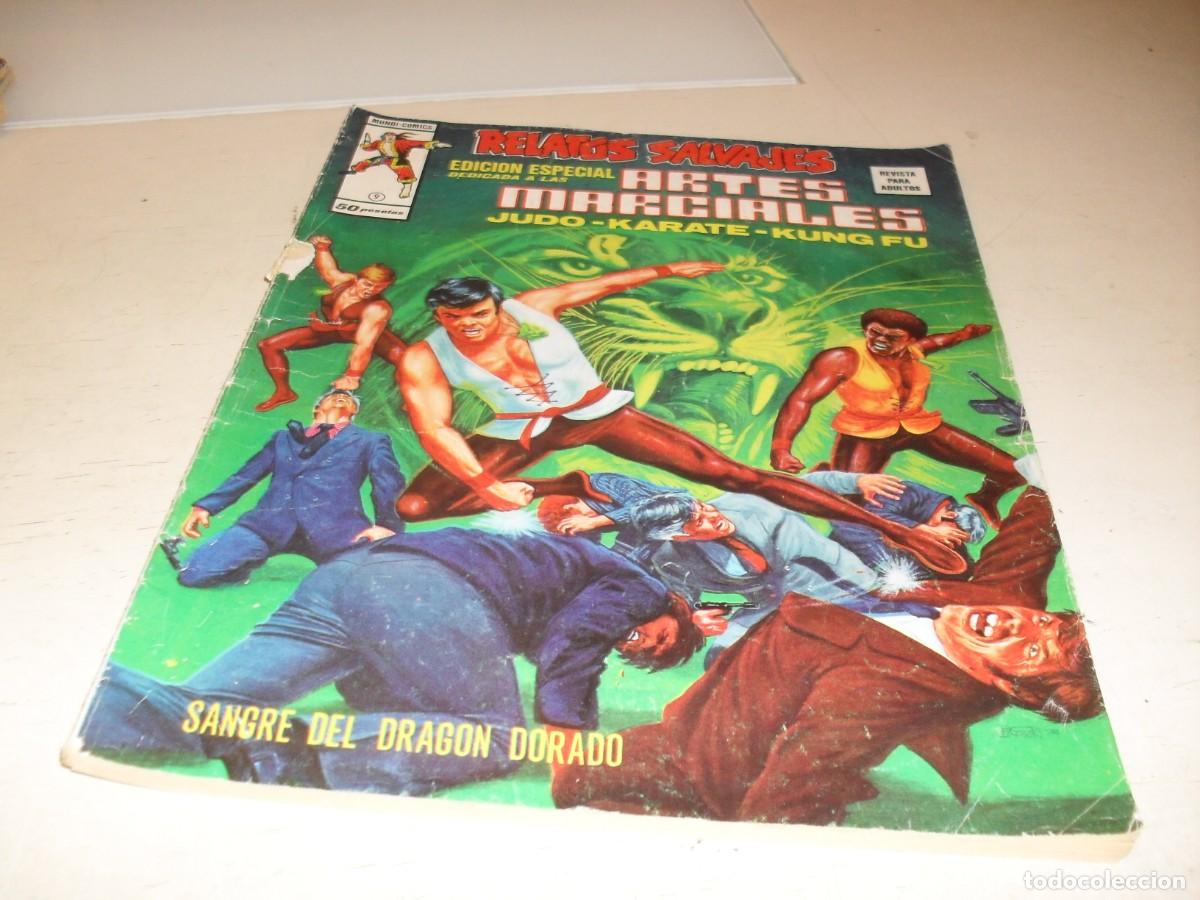 C&oacute;mics: RELATOS SALVAJES KUNG FU N&ordm; 9,SANGRE DEL DRAGON DORADO,CON SANG CHI,DE 52,VERTICE,1975