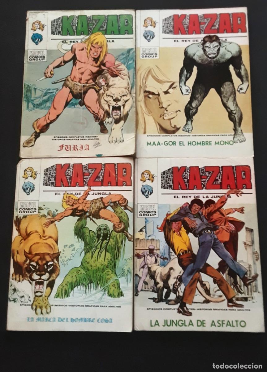 Comics: KAZAR V1 # COLECCION COMPLETA DE 8 NUMEROS A FALTA DEL N&deg; 2 Y N&deg;7 # EDICIONES VERTICE 1973 # LOPEZ E