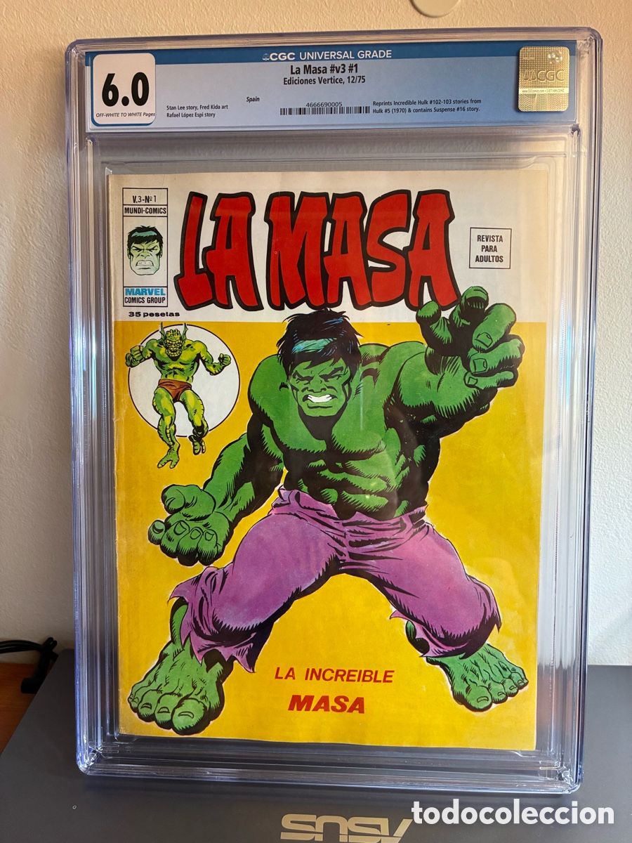 C&oacute;mics: La Masa vol. 3 n&uacute;mero 1 gradeado y encapsulado por CGC de EE UU