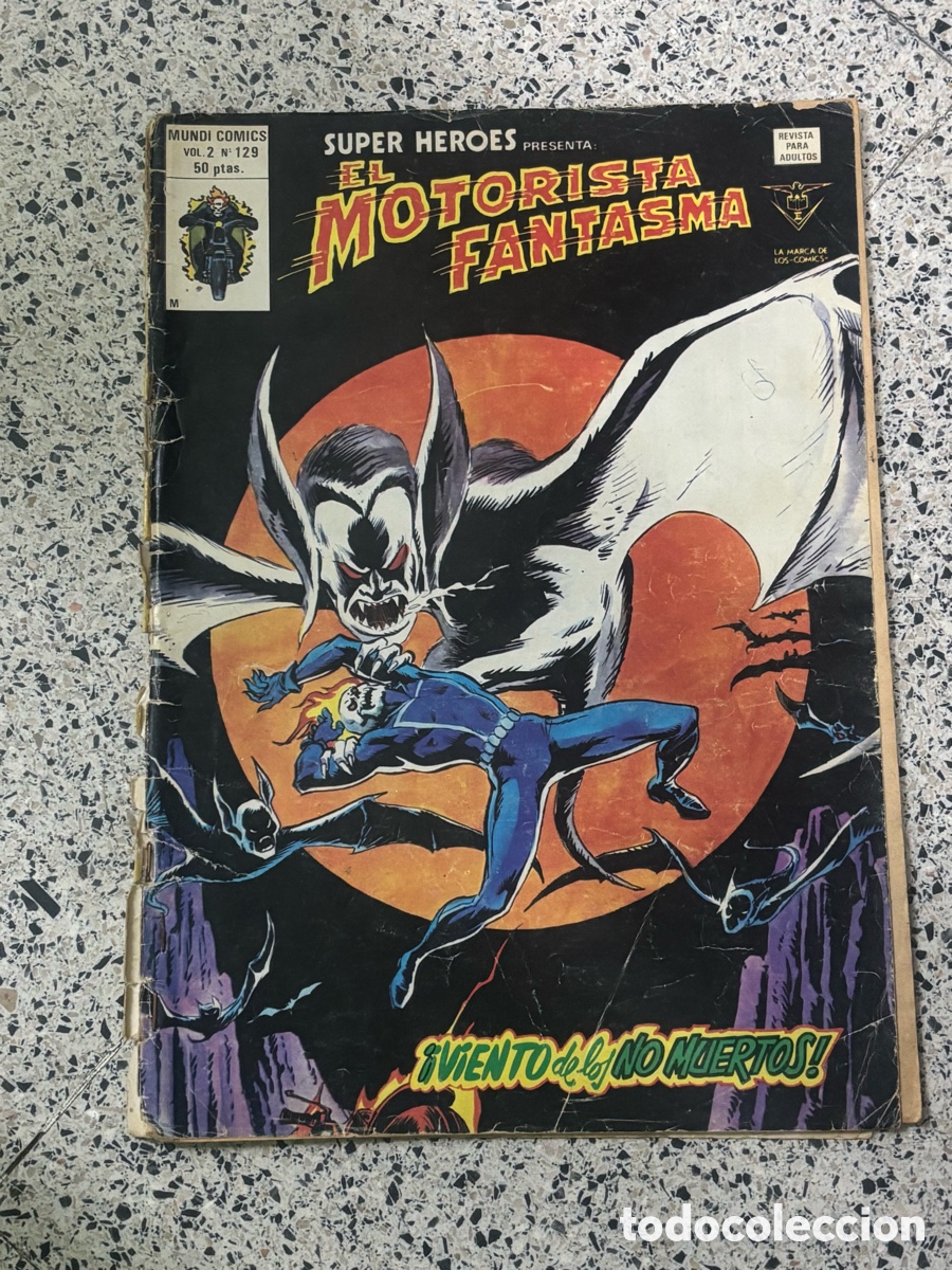 C&oacute;mics: C&oacute;mic El Motorista Fantasma N&ordm; 129 Vol 2 Mundi C&oacute;mics V&eacute;rtice 1970s / Fatigado
