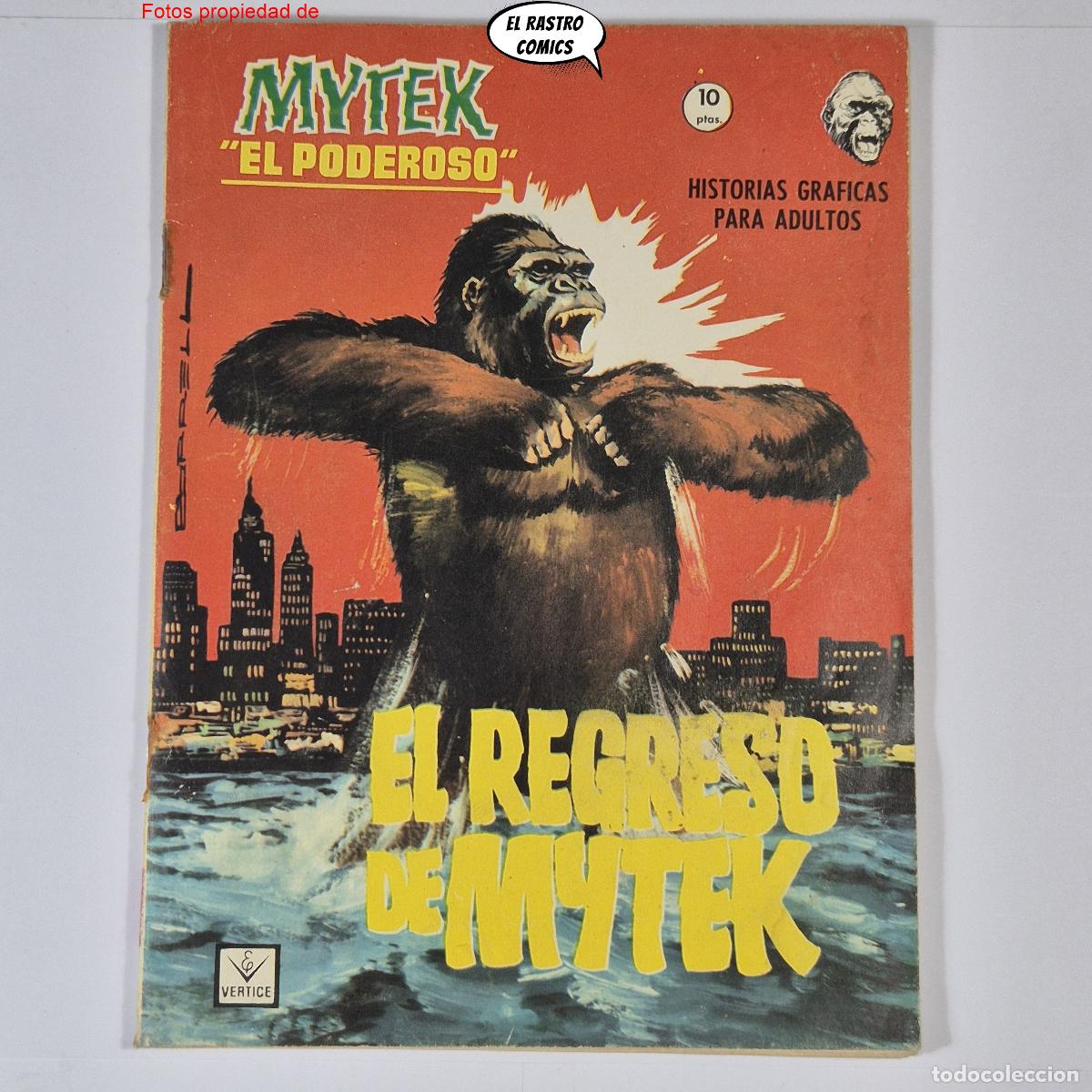 C&oacute;mics: Mytek, el poderoso n&ordm; 13, grapa, 10 ptas, El regreso de Mytek, ed V&eacute;rtice, a&ntilde;o 1965, mitek