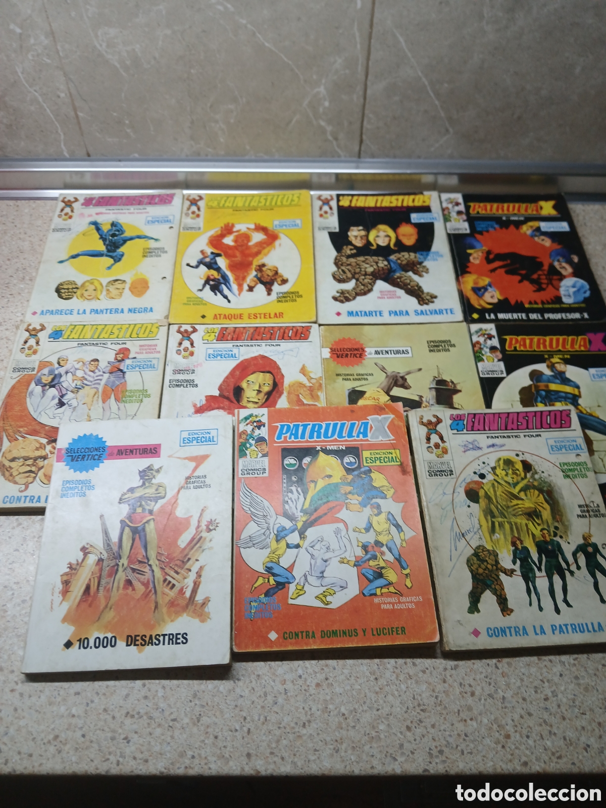 C&oacute;mics: LOTE 11 COMIC, LOS CUATRO FANTASTICOS VERTICE, PATRULLA X, ETC. EDICION ESPECIAL.