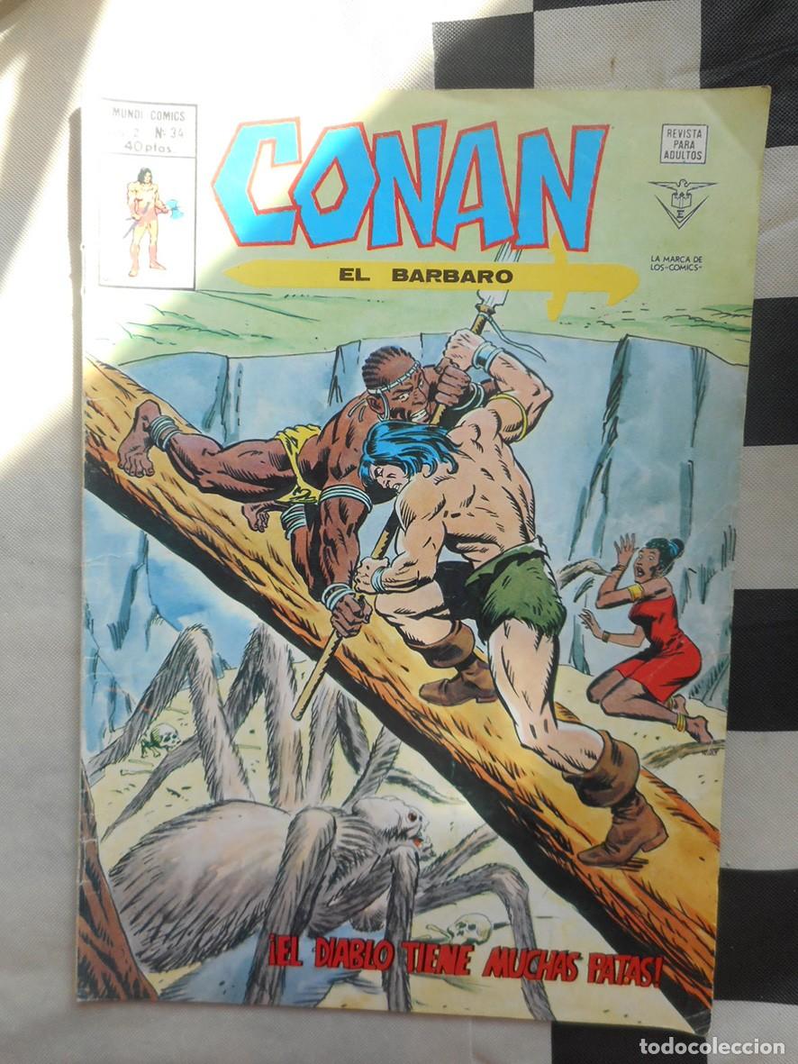C&oacute;mics: CONAN EL B&Aacute;RBARO VOL.2 N&ordm;34 (V&Eacute;RTICE-OCTUBRE 1979) ROY THOMAS - JOHN BUSCEMA