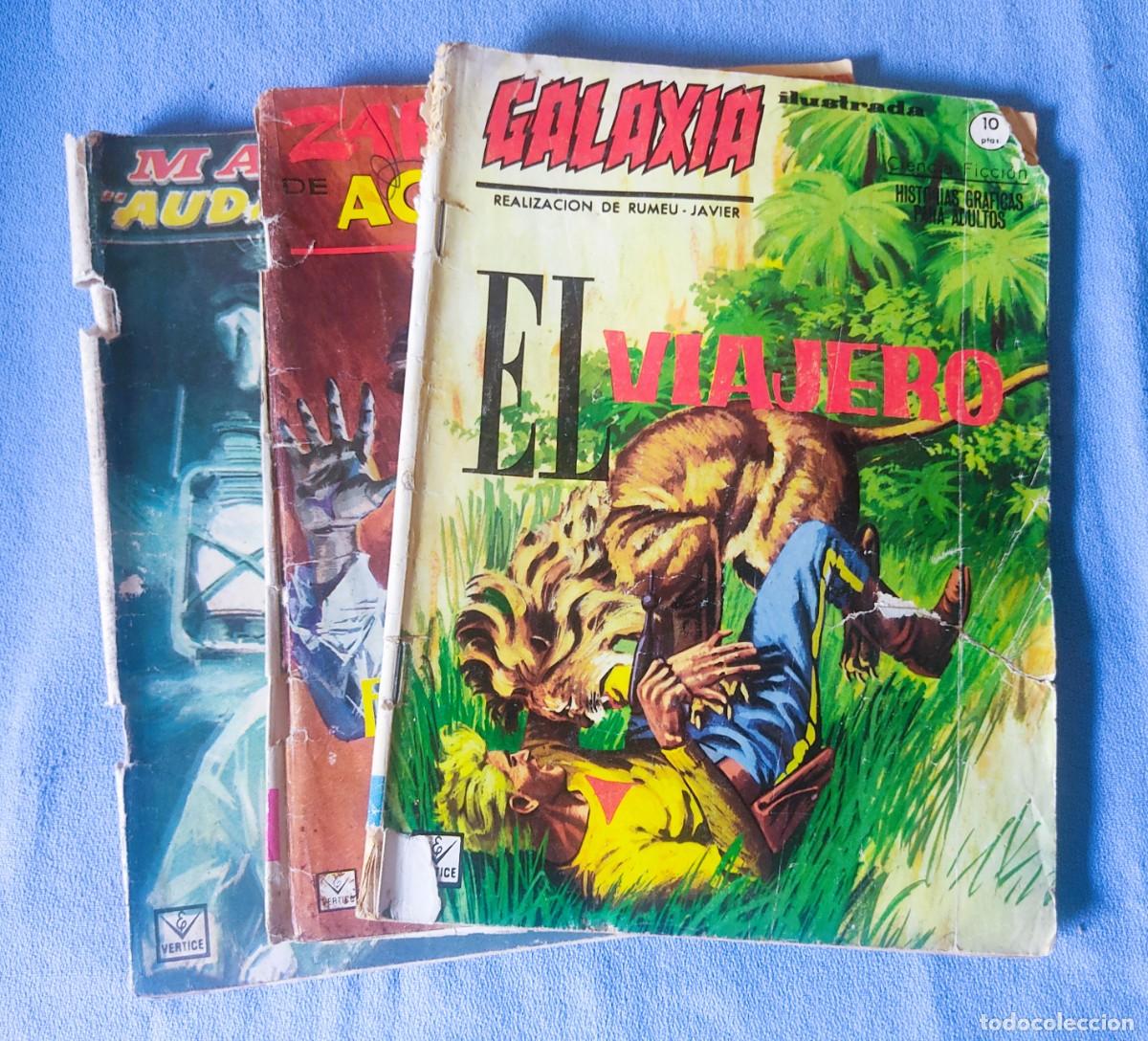 C&oacute;mics: 3 EJEMPLARES DE VERTICE ZARPA DE ACERO GALAXIA Y MAX AUDAZ