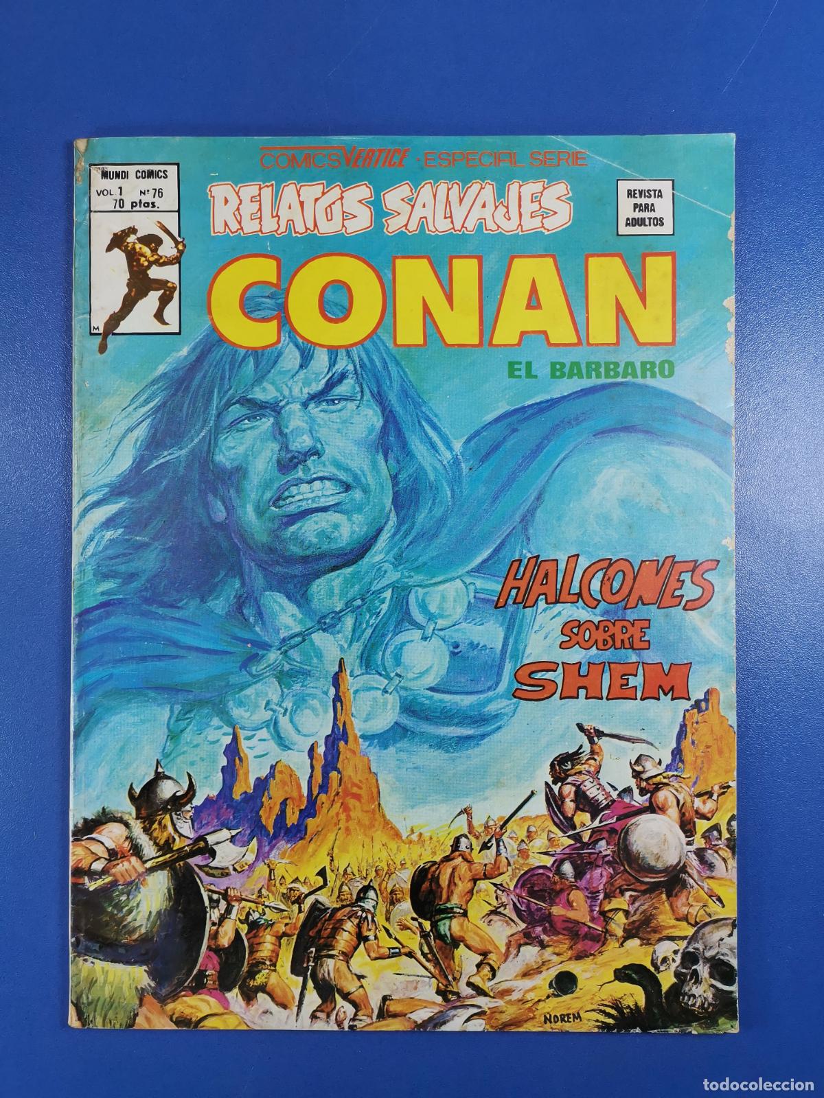 Comics: RELATOS SALVAJES CONAN EL BARBARO - VOL. 1 N&ordm; 76 - MUNDI COMICS - VERTICE