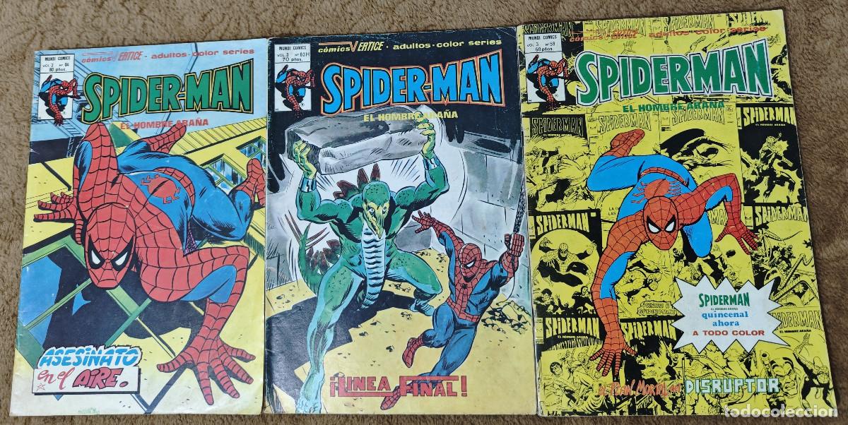 C&oacute;mics: SPIDERMAN n&ordm; 58, 63H y 64 (Vertice V.3 1979/81) 3 tebeos.