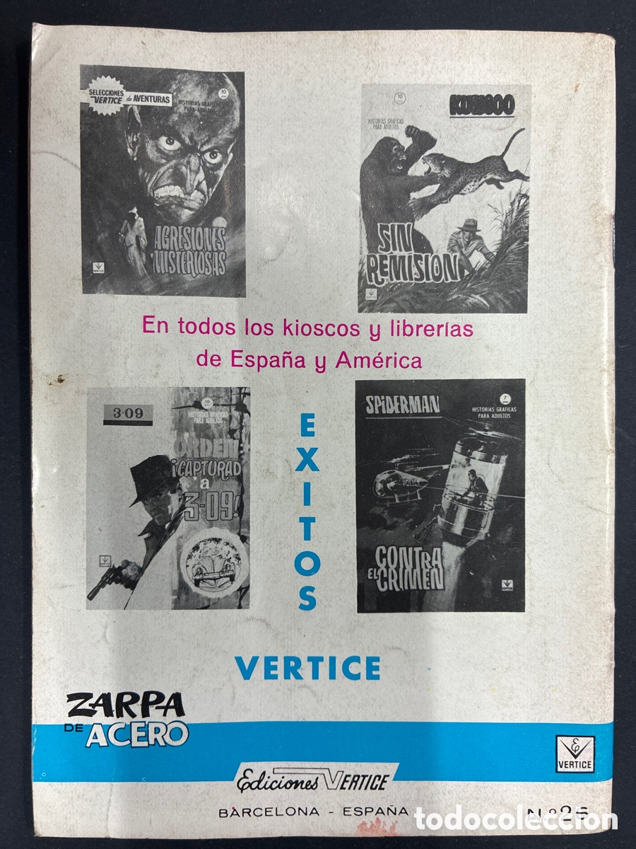 C&oacute;mics: COMIC ZARPA DE ACERO N&ordm; 26 FORMATO GRAPA EDITORIAL VERTICE - Foto 2