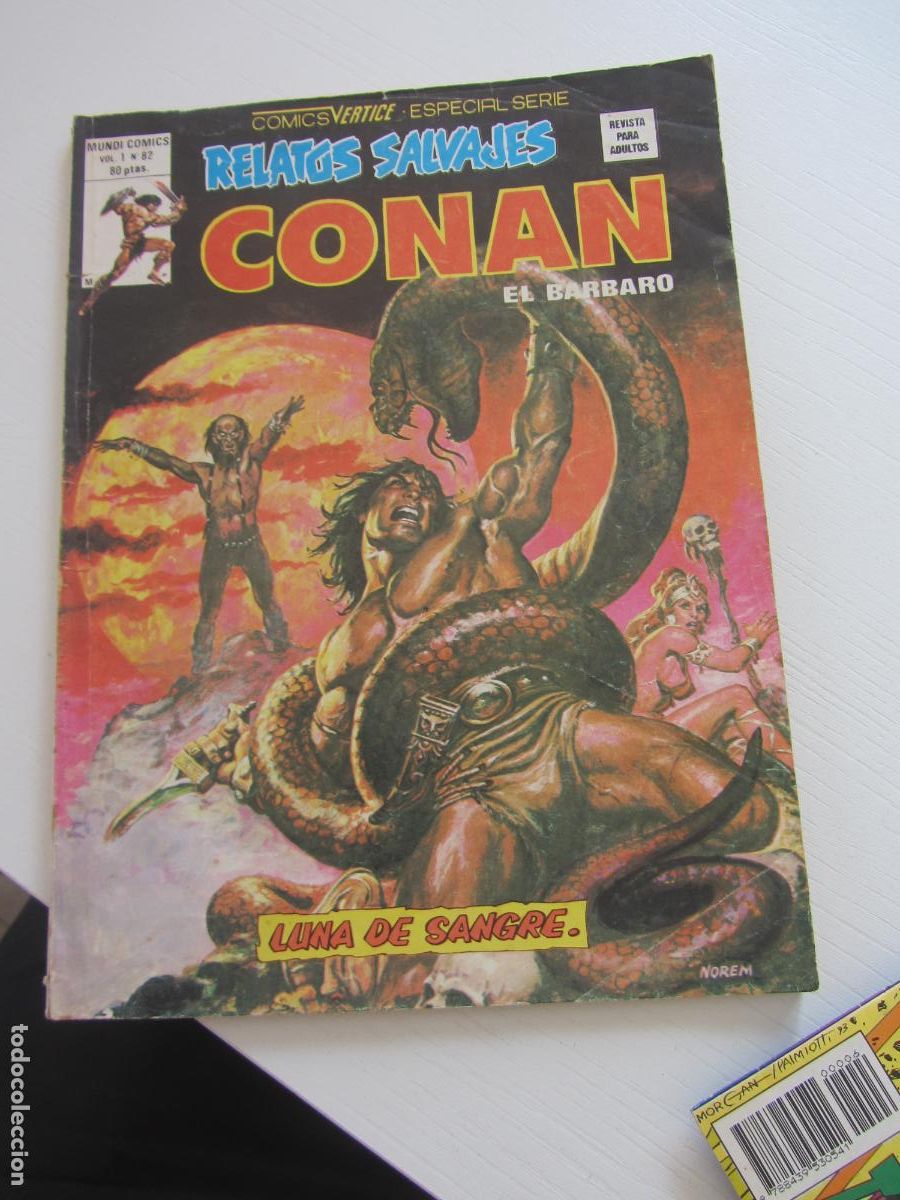 C&oacute;mics: CONAN RELATOS SALVAJES VOL. 1 N&ordm; 82 MUNDI -COMICS LUNA DE SANGRE VERTICE ARX156