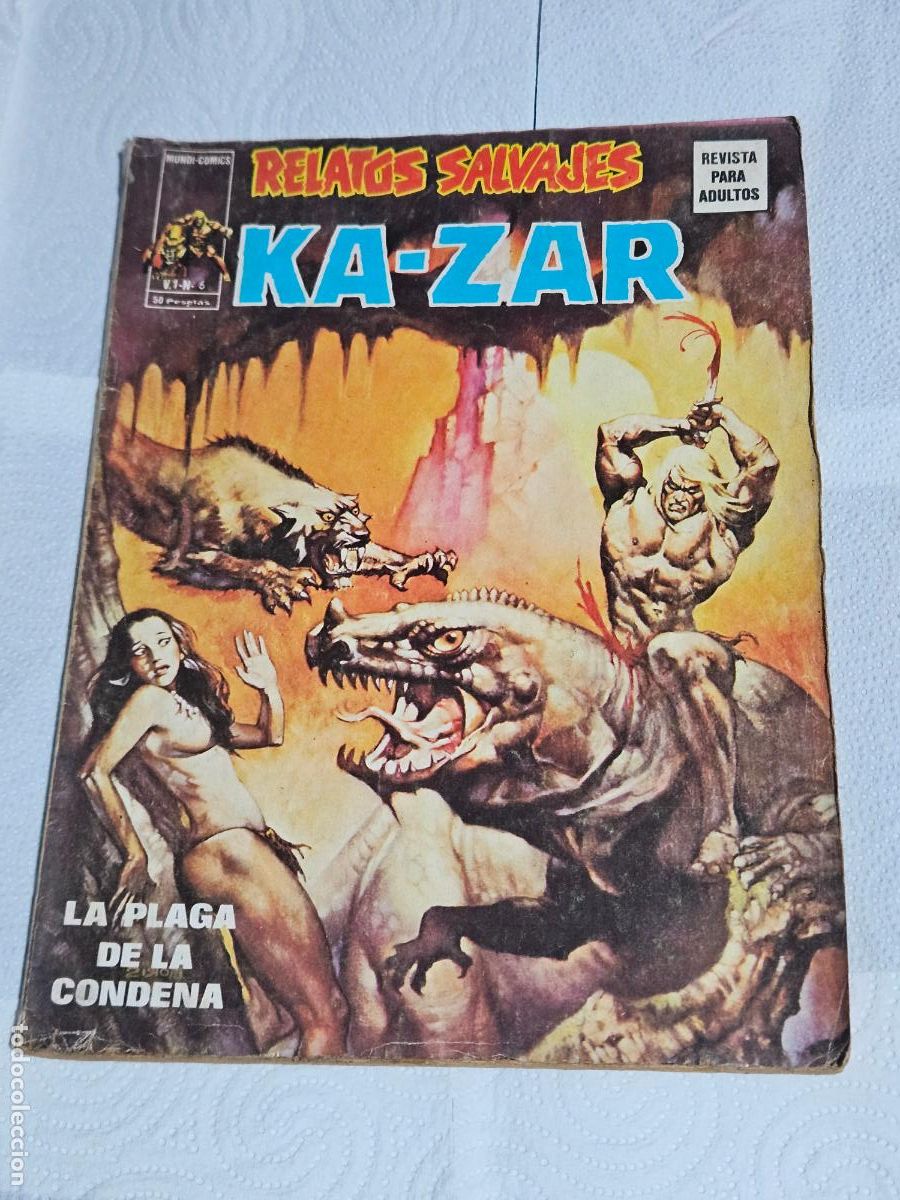 C&oacute;mics: RELATOS SALVAJES KA-ZAR VOLUMEN 1 NUMERO 6 LA PLAGA DE LA CONDENA MUNDI COMICS