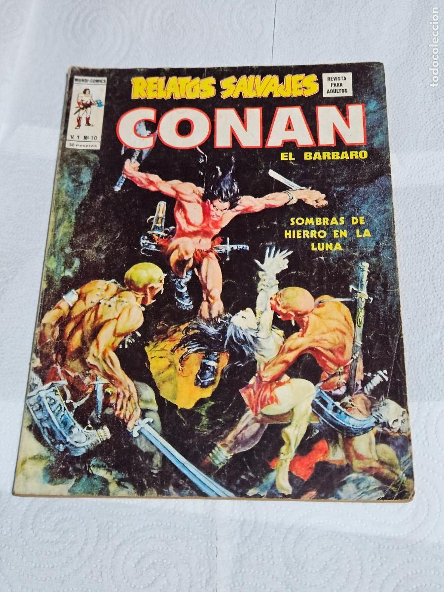 C&oacute;mics: RELATOS SALVAJES CONAN EL BARBARO VOLUMEN 1 NUMERO 10 SOMBRA DE HIERRO EN LA LUNA MUNDI COMICS