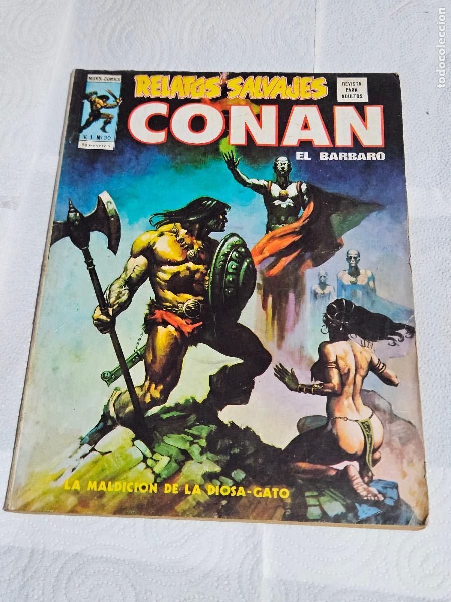 C&oacute;mics: RELATOS SALVAJES CONAN EL BARBARO VOLUMEN 1 NUMERO 30 LA MALDICION DE LA DIOSA GATO MUNDI COMICS