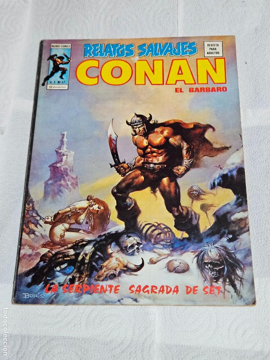 C&oacute;mics: RELATOS SALVAJES CONAN EL BARBARO VOLUMEN 1 NUMERO 37 LA SERPIENTE SAGRADA DE SET MUNDI COMICS