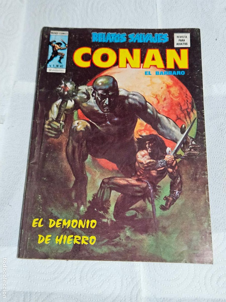 C&oacute;mics: RELATOS SALVAJES CONAN EL BARBARO VOLUMEN 1 NUMERO 42 EL DEMONIO DE HIERRO MUNDI COMICS