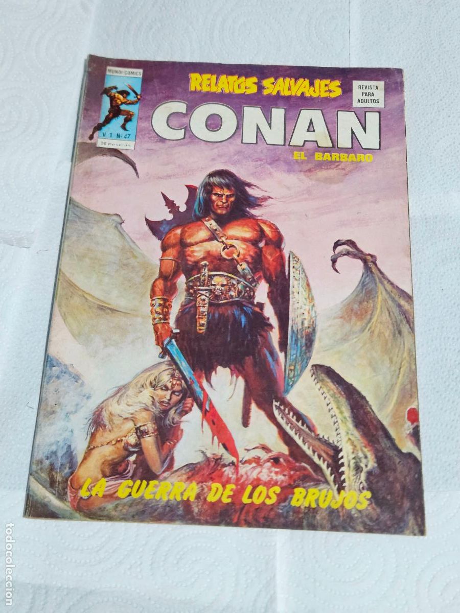 C&oacute;mics: RELATOS SALVAJES CONAN EL BARBARO VOLUMEN 1 NUMERO 47 LA GUERRA DE LOS BRUJOS MUNDI COMICS
