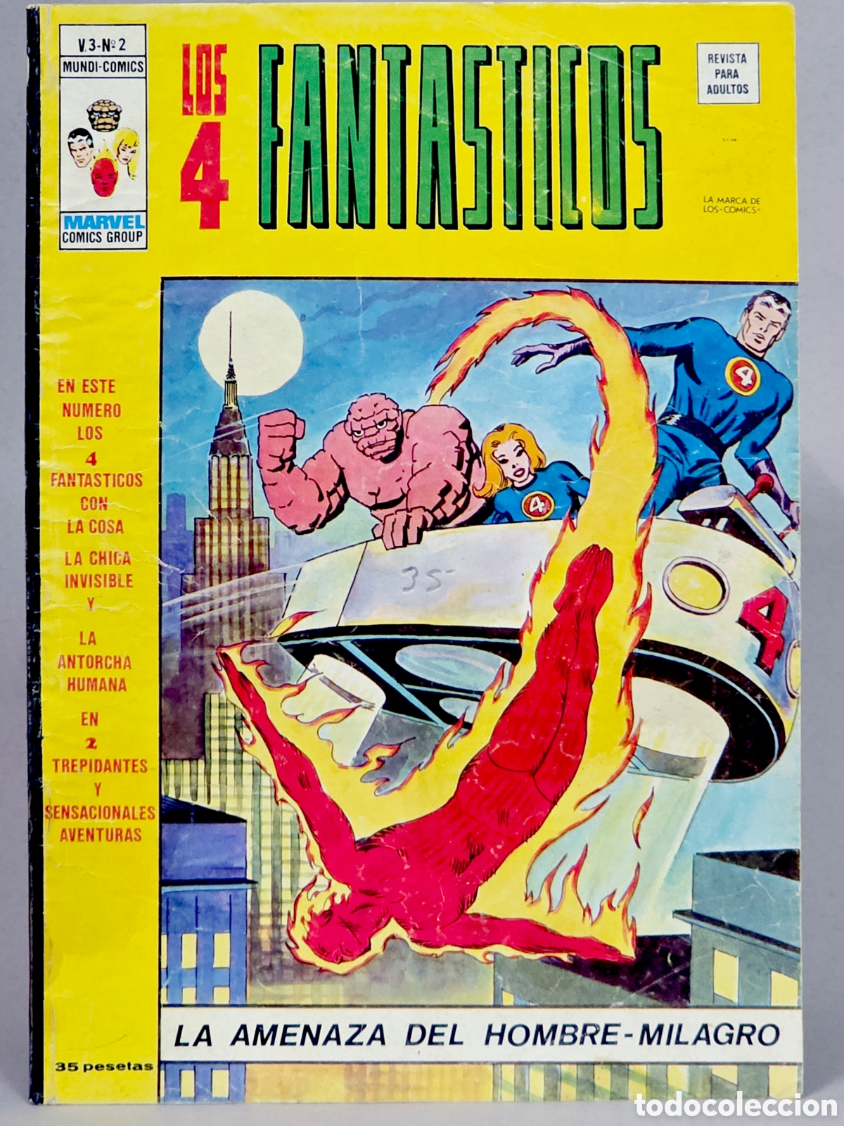 C&oacute;mics: C&Oacute;MIC LOS 4 FANTASTICOS 2 VOL.3 AMENAZA MILAGRO HOMBRE VERTICE MARVEL VOLUMEN NORMAL/BUEN ESTADO