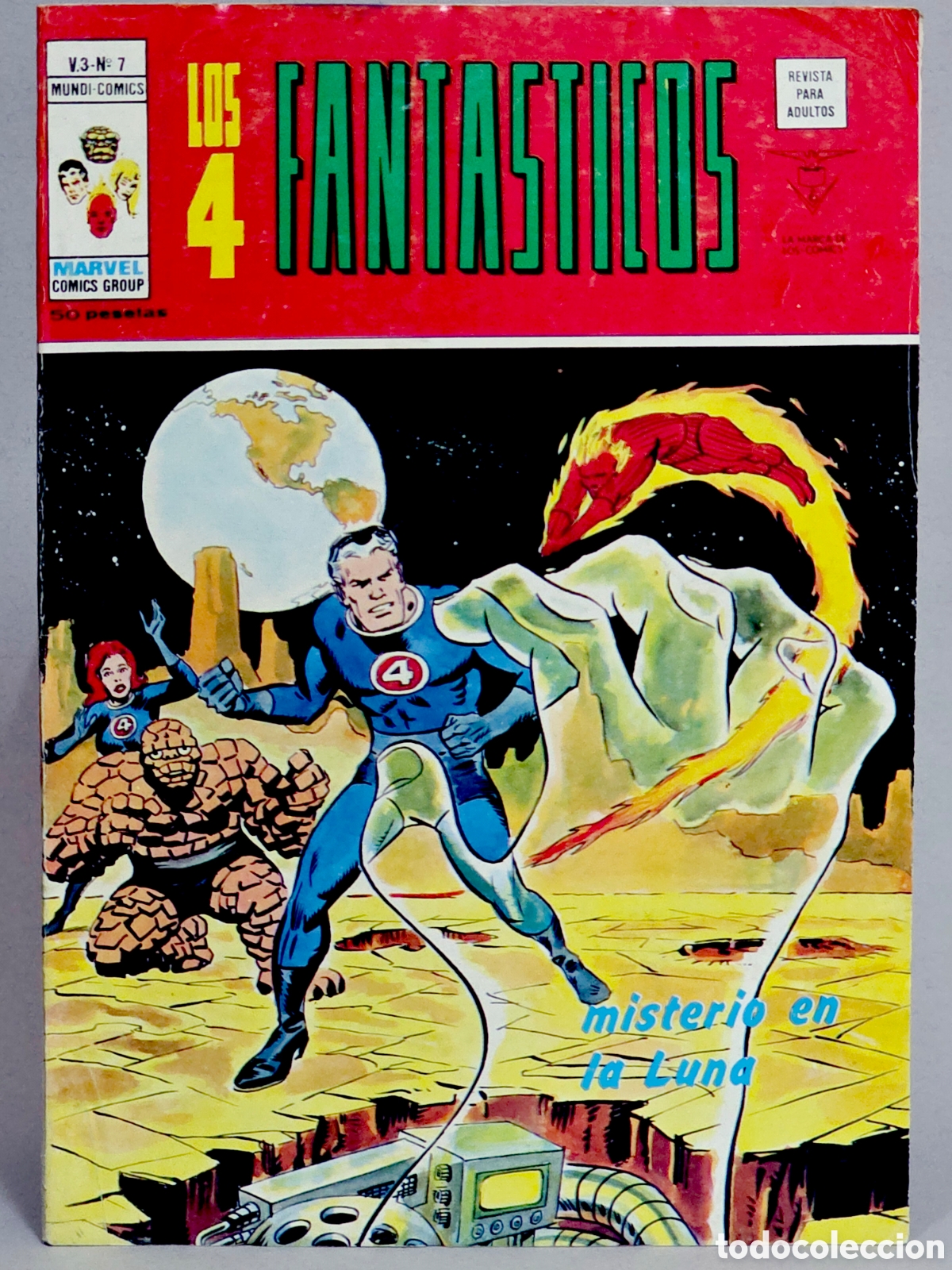 C&oacute;mics: C&Oacute;MIC LOS 4 FANTASTICOS 7 MISTERIO EN LA LUNA VOL.3 VERTICE MARVEL VOLUMEN MUY BUEN ESTADO