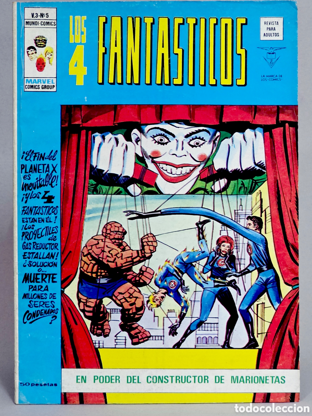 C&oacute;mics: C&Oacute;MIC LOS 4 FANTASTICOS 5 DESTRUCTOR DE MARIONETAS VOL.3 VERTICE MARVEL VOLUMEN MUY BUEN ESTADO