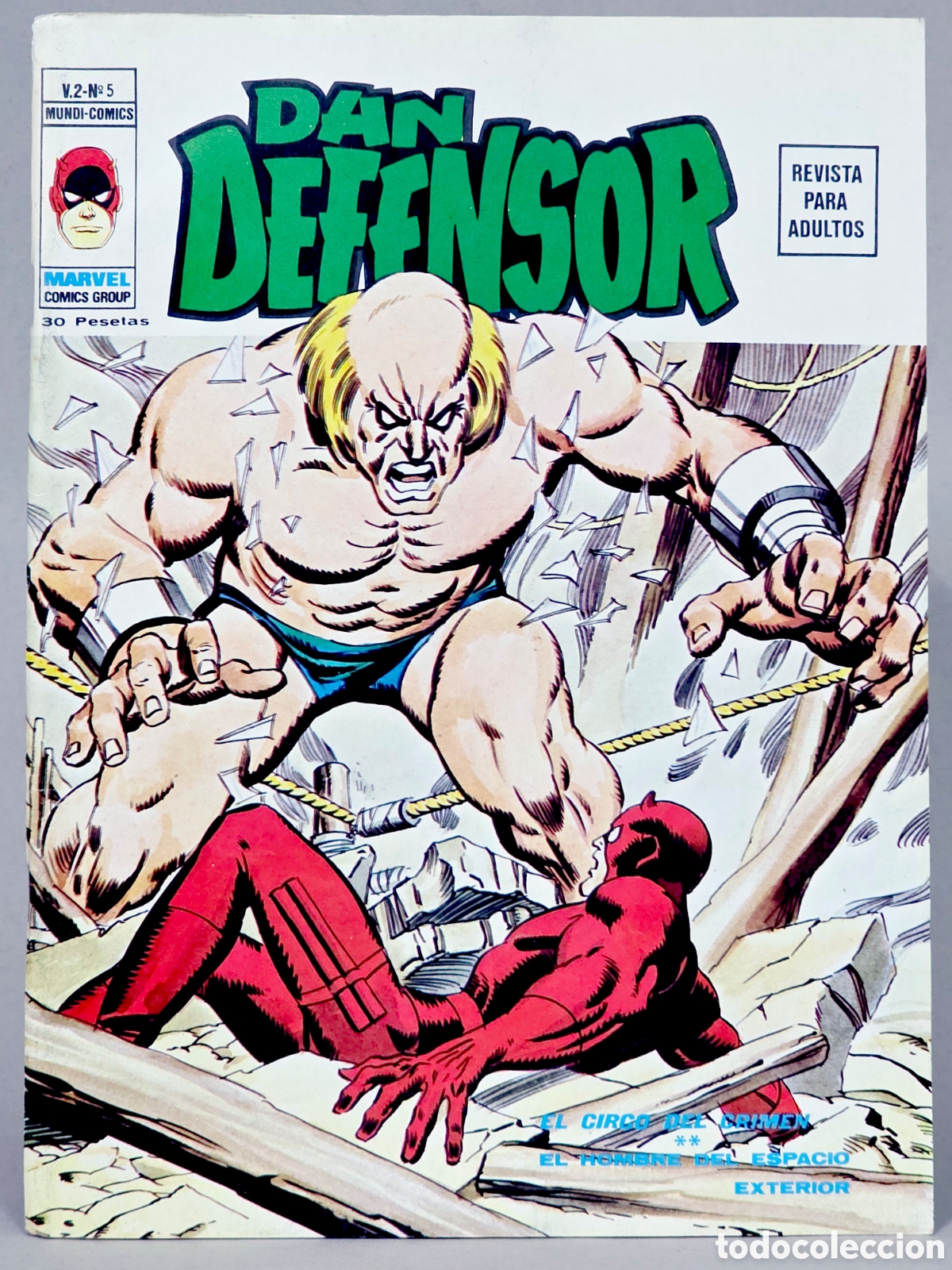C&oacute;mics: C&Oacute;MIC DAN DEFENSOR 5 EL CIRCO DEL CRIMEN VOL.2 VERTICE MARVEL VOLUMEN MUY BUEN ESTADO