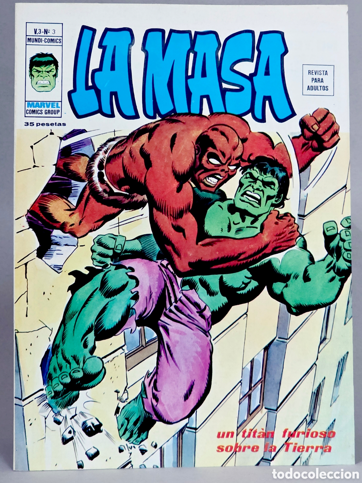 C&oacute;mics: C&Oacute;MIC LA MASA 3 UN TIT&Aacute;N FURIOSO SOBRE LA TIERRA VOL.3 VERTICE MARVEL VOLUMEN EXCELENTE ESTADO