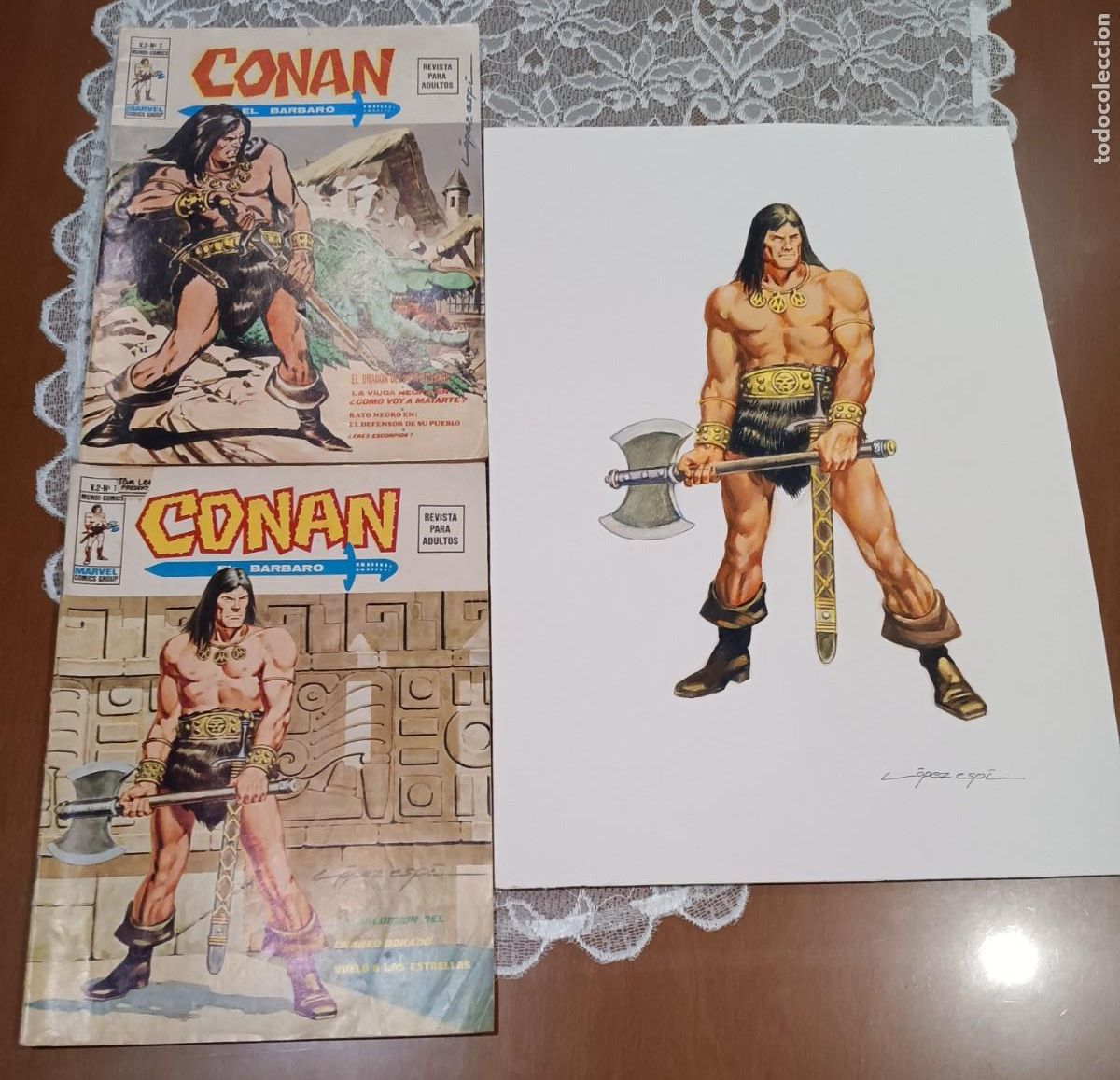 C&oacute;mics: Recreacion a3 y n1 n2 conan vertice firmados Lopez espi