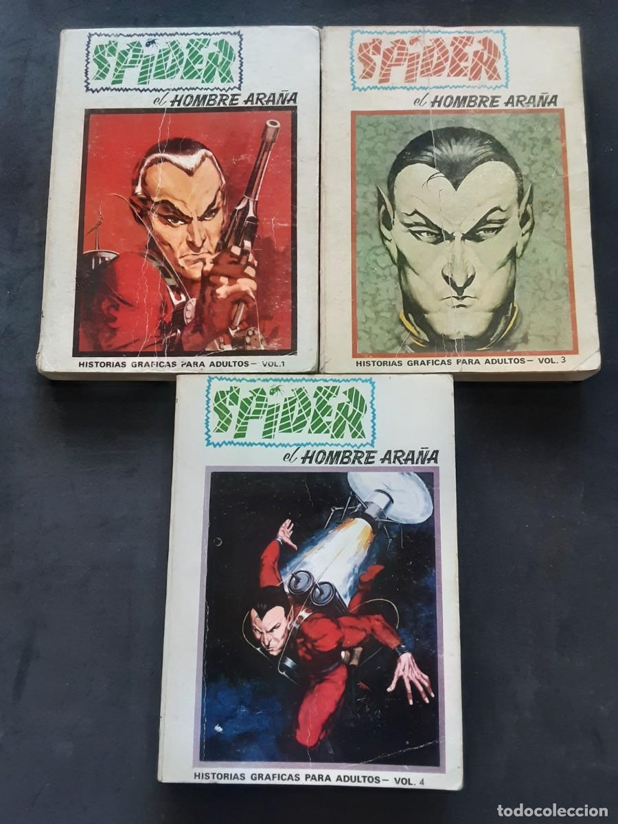 C&oacute;mics: SPIDER &rdquo;EL HOMBRE ARA&Ntilde;A&rdquo; ED ESPECIAL # LOTE DE 3 UD # ED VERTICE 1972 # LOPEZ ESPI