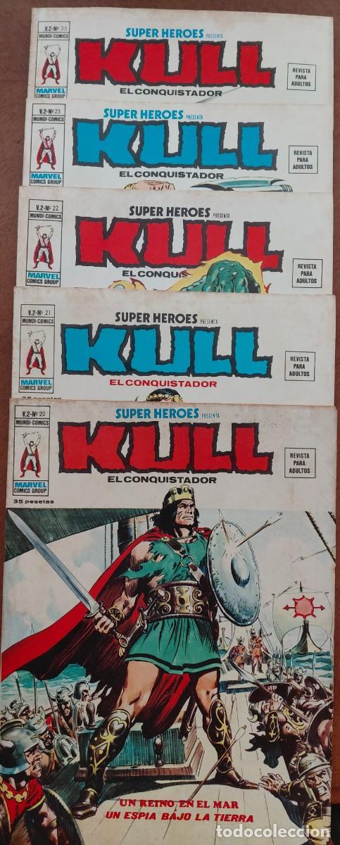 C&oacute;mics: SUPER H&Eacute;ROES - V.2 - KULL EL CONQUISTADOR 5 TOMOS (EDICIONES V&Eacute;RTICE - 1976)