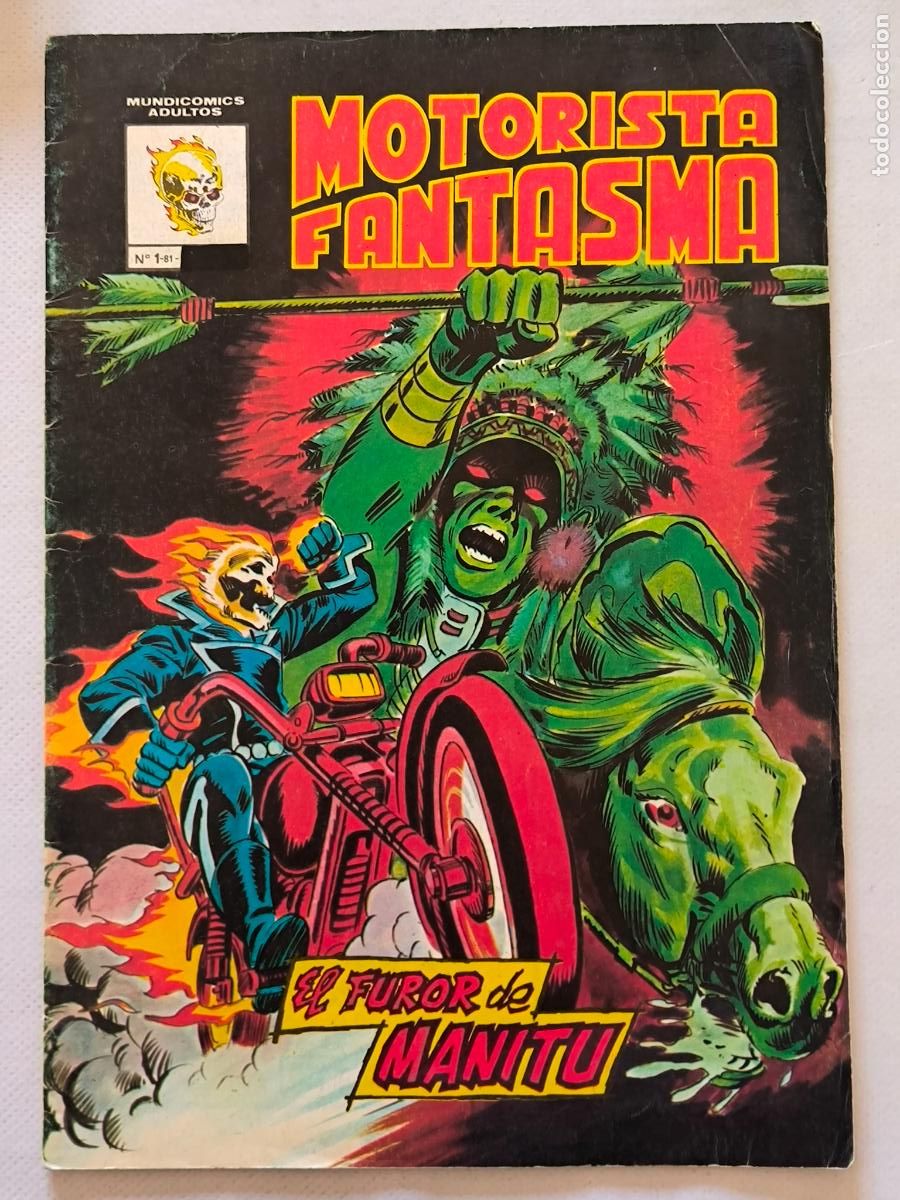 C&oacute;mics: MOTORISTA FANTASMA N&ordm; 1 - EL FUROR DE MANITU - VERTICE (DY)