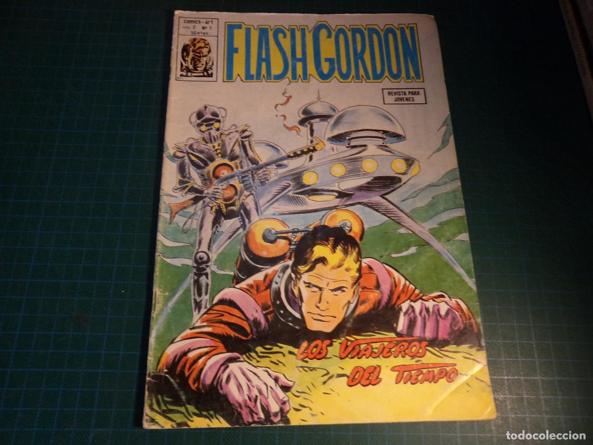C&oacute;mics: Flash Gordon. Vol 2 N&ordm; 7. Vertice. Con se&ntilde;ales de uso. (Ref. 12-B)