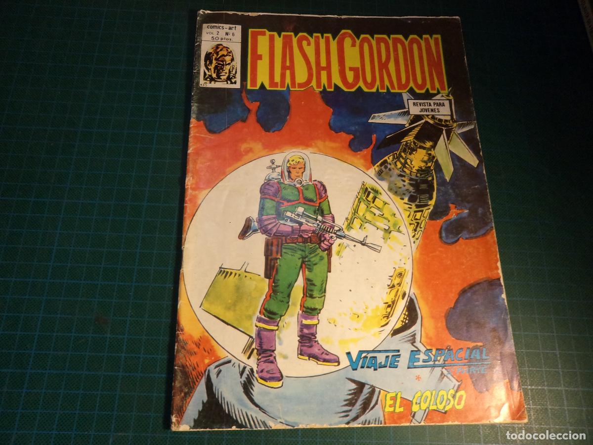C&oacute;mics: Flash Gordon. Vol 2 N&ordm; 6. Vertice. Con se&ntilde;ales de uso. (Ref. 12-B)