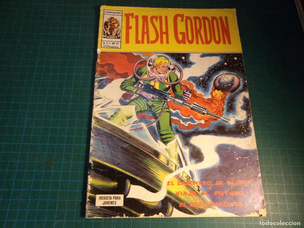 C&oacute;mics: Flash Gordon. Vol 1 N&ordm; 27. Vertice. Con se&ntilde;ales de uso. (Ref. 12-B)