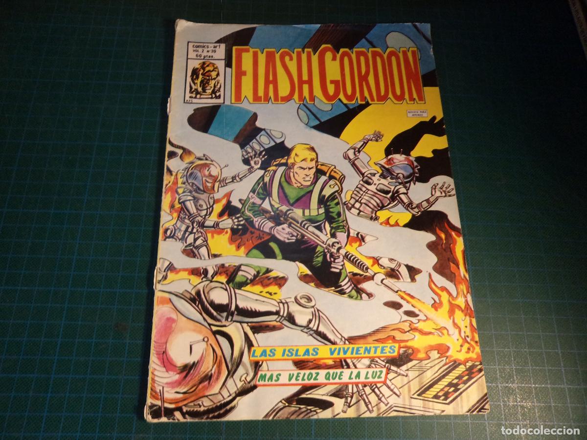 C&oacute;mics: Flash Gordon. Vol 2 N&ordm; 39. Vertice. Con se&ntilde;ales de uso. (Ref. 12-B)