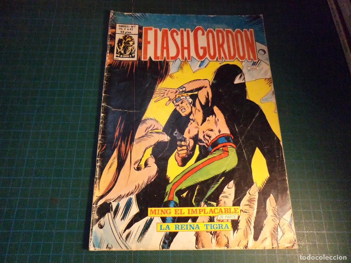 C&oacute;mics: Flash Gordon. Vol 2 N&ordm; 42. Vertice. Con se&ntilde;ales de uso. (Ref. 12-B)