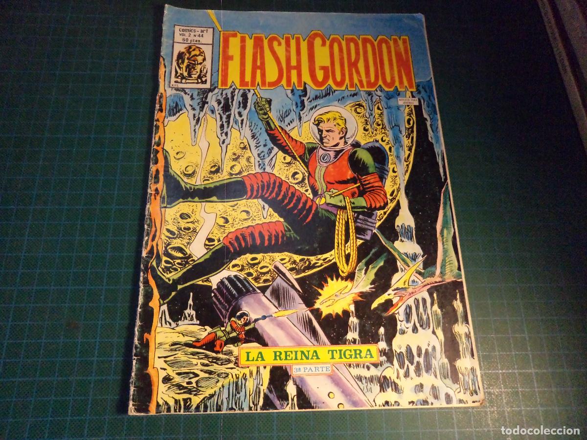 C&oacute;mics: Flash Gordon. Vol 2 N&ordm; 44. Vertice. Con se&ntilde;ales de uso. (Ref. 12-B)