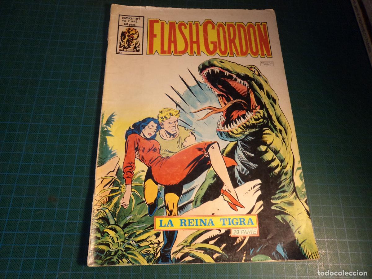 C&oacute;mics: Flash Gordon. Vol 2 N&ordm; 43. Vertice. Con se&ntilde;ales de uso. (Ref. 12-B)