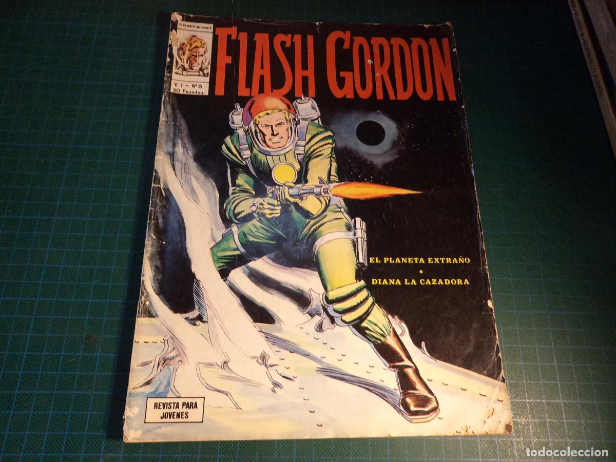 C&oacute;mics: Flash Gordon. Vol 1 N&ordm; 6. Vertice. Con se&ntilde;ales de uso. (Ref. 12-B)