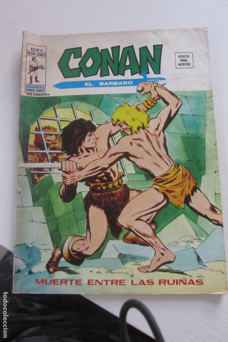 C&oacute;mics: CONAN EL BARBARO V-2 N&ordm; 16: MUERTE ENTRE LAS RUINAS VERTICE ARX195