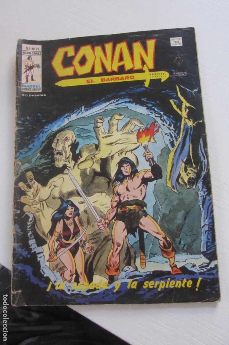 C&oacute;mics: CONAN EL B&Aacute;RBARO VOL. 2 N&ordm; 27 -LA ESPADA Y LA SERPIENTE VERTICE ARX198