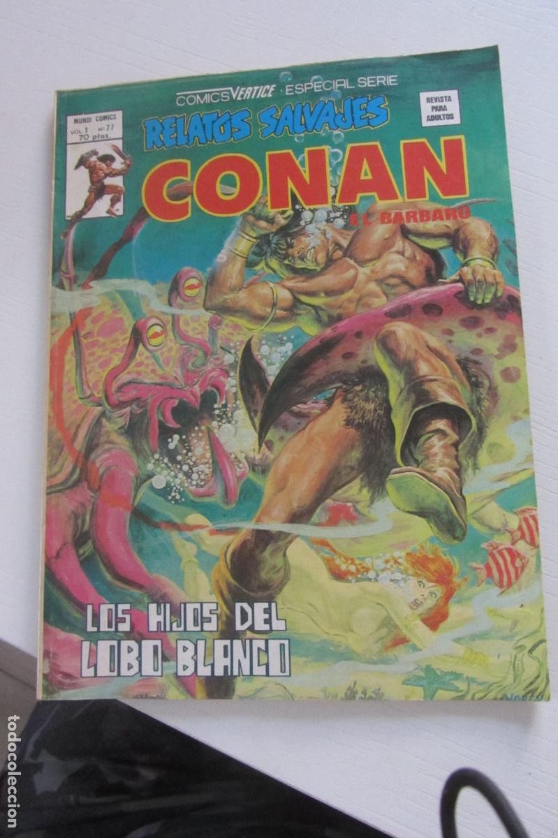 C&oacute;mics: RELATOS SALVAJES CONAN EL BARBARO - VOL.1 . N&ordm; 77 -VERTICE ARX198