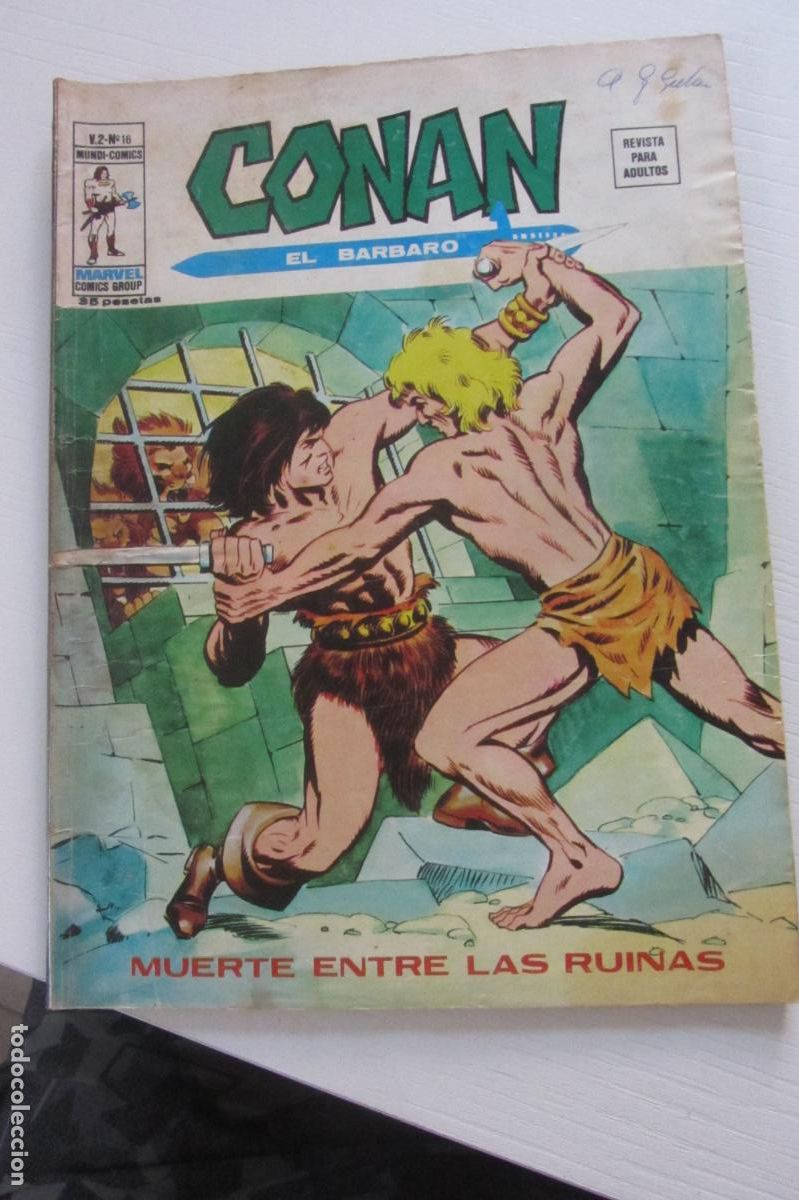 C&oacute;mics: CONAN EL BARBARO V-2 N&ordm; 16: MUERTE ENTRE LAS RUINAS VERTICE ARX213