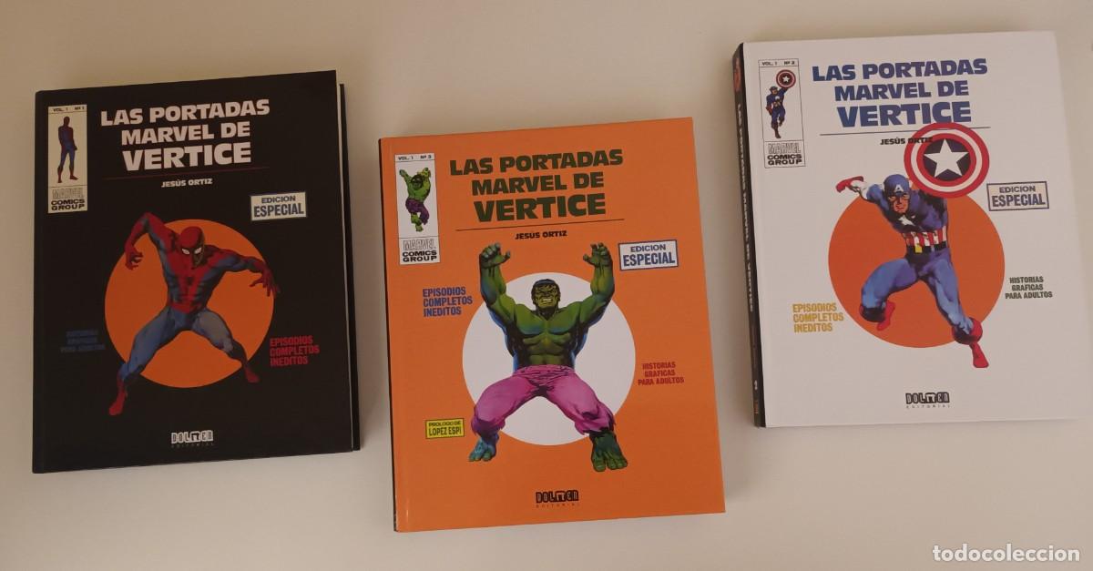 C&oacute;mics: 3 tomos. Las portadas Marvel de V&eacute;rtice. Importante descuento sobre su pvp