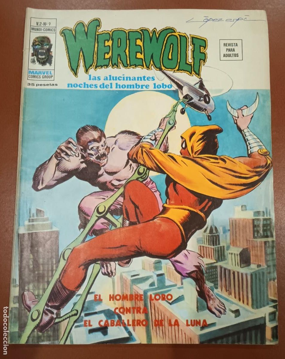 C&oacute;mics: comic vertice werewolf n 9 v2 firmado lopez espi
