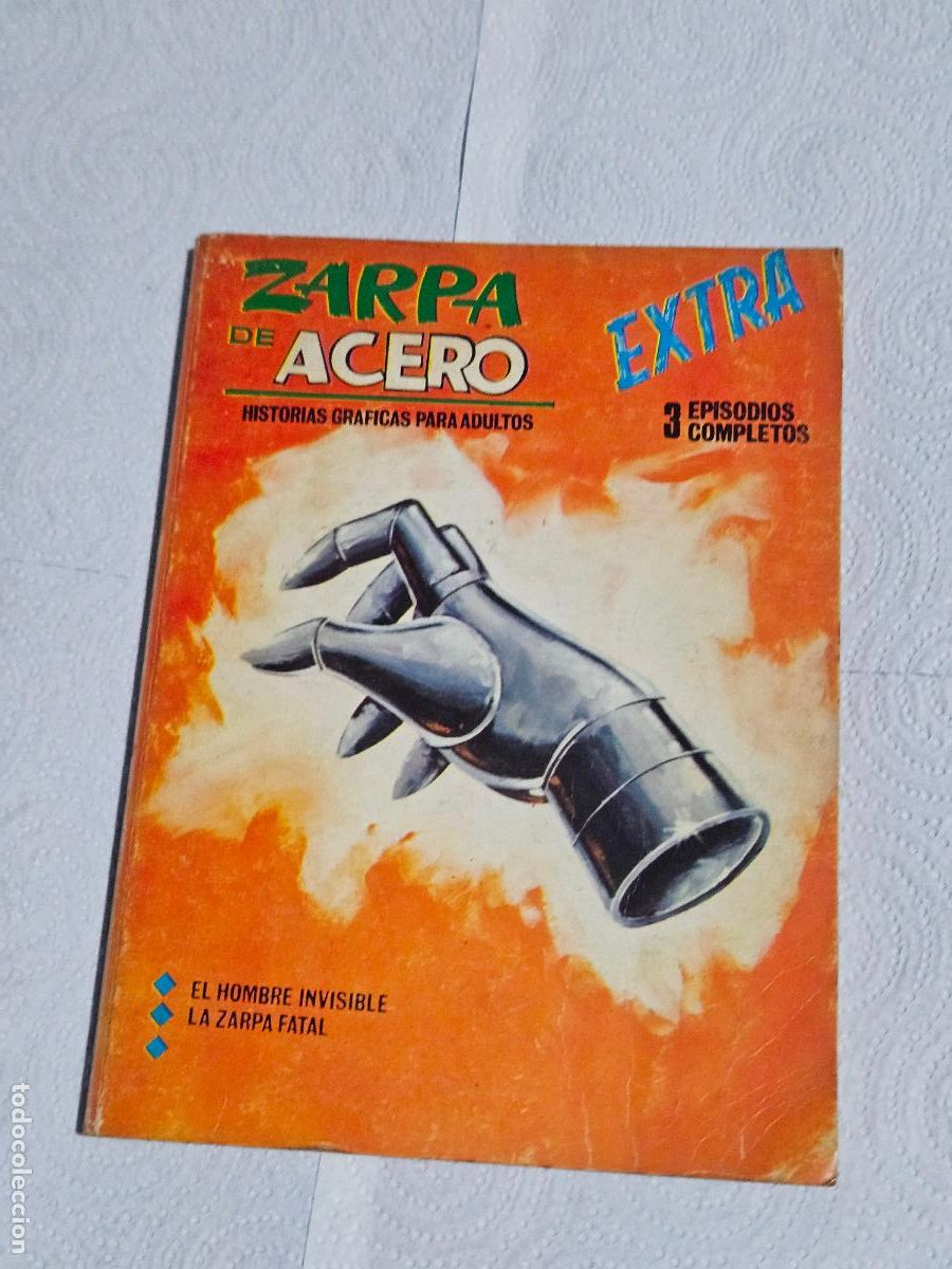 C&oacute;mics: ZARPA DE ACERO Volumen 1 n&ordm; 1 1972 El hombre invisible y La zarpa fatal