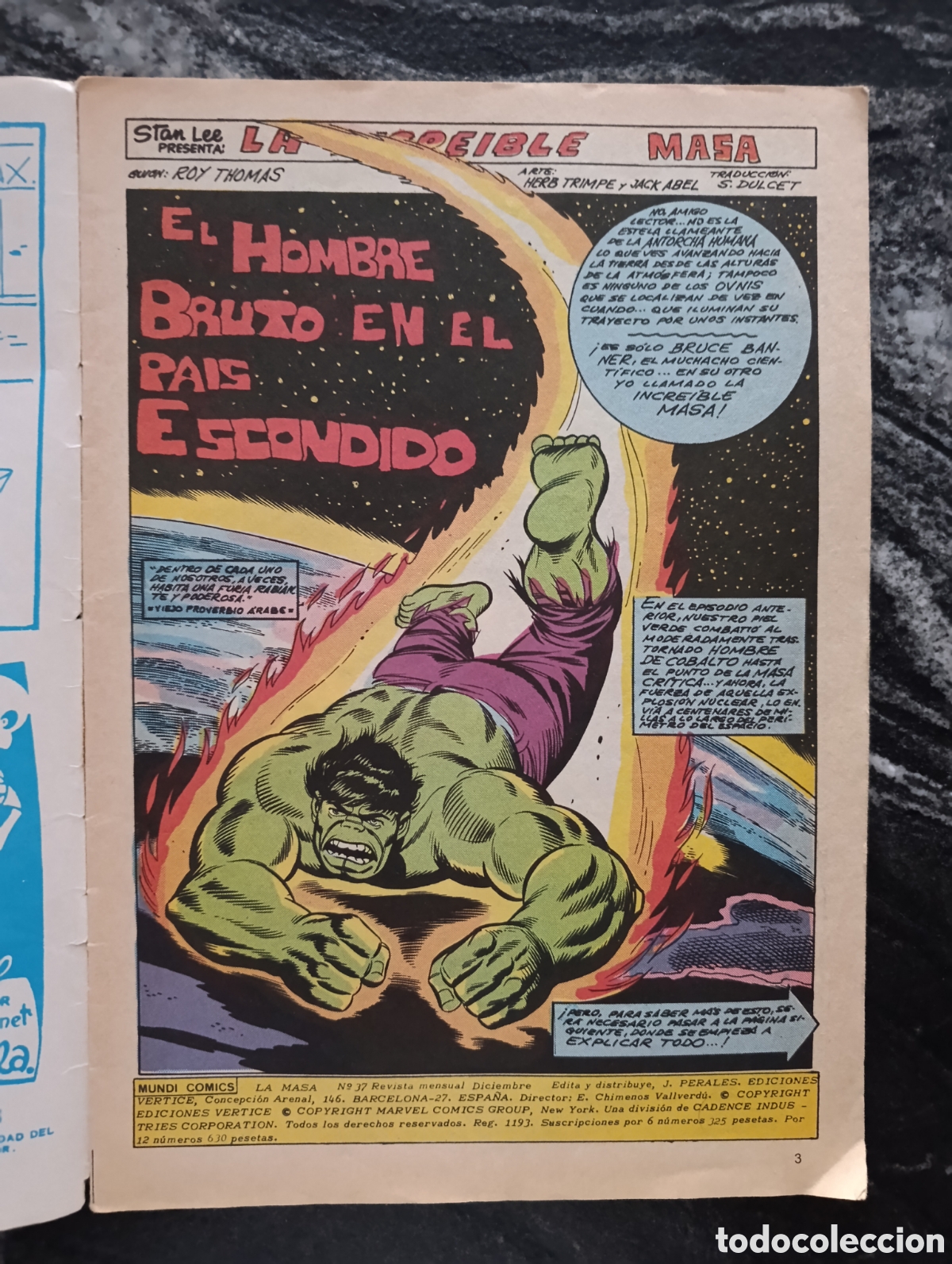 C&oacute;mics: LA MASA. VOL 3. N. 37. V&Eacute;RTICE - Foto 2