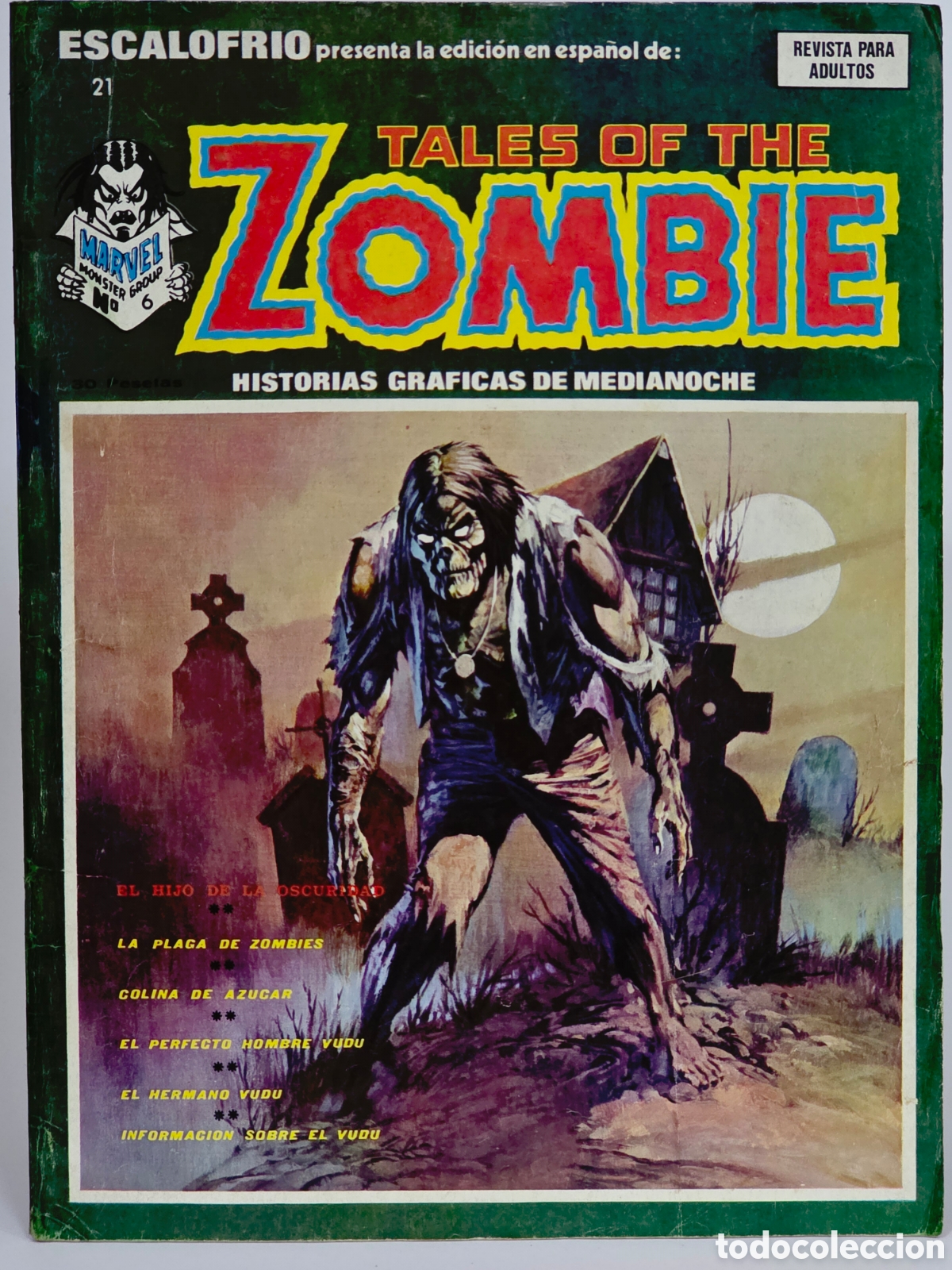 C&oacute;mics: C&Oacute;MIC ESCALOFRIO 21 TALES OF THE ZOMBIE VERTICE MARVEL MUY BUEN ESTADO