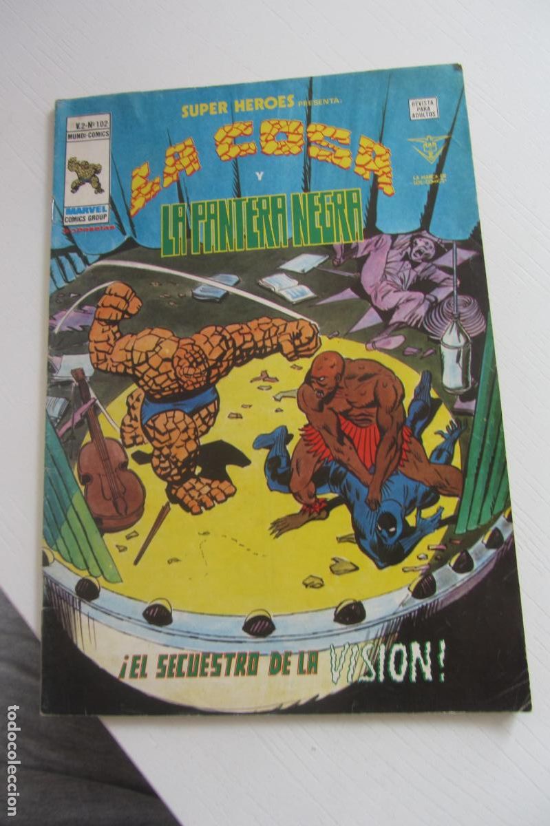 C&oacute;mics: SUPER HEROES LA COSA Y PANTERA NEGRA N&ordm; 102 VOL. 2 - EL SECUESTRO DE LA VISION - VERTICE arx268